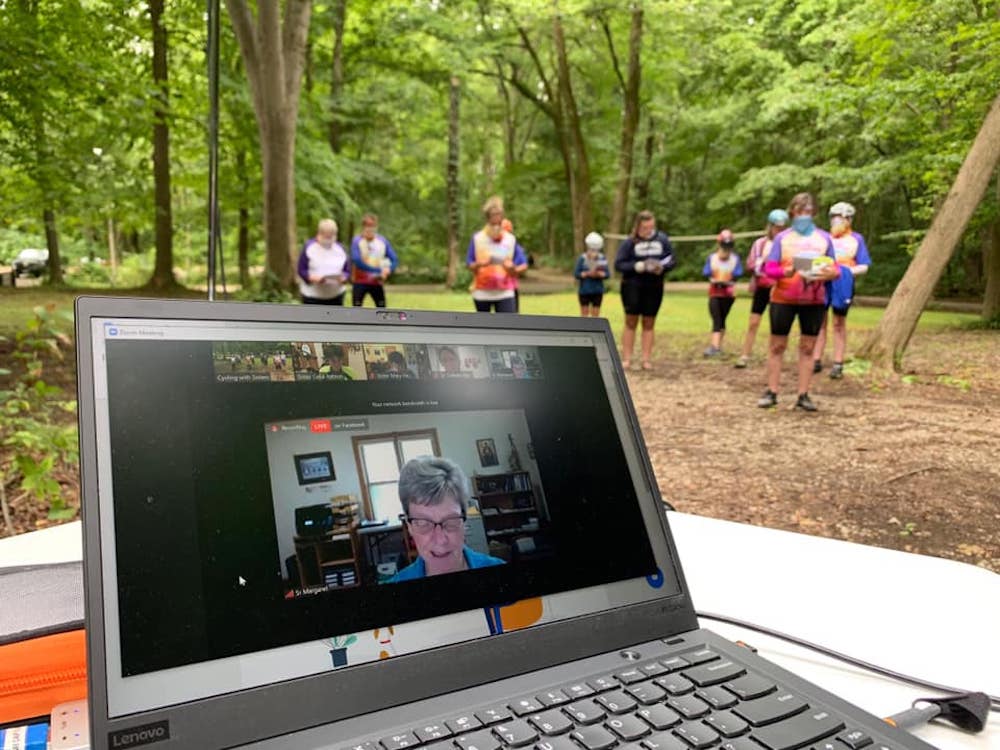 The prayers for social justice issues at each rest stop were livestreamed so viewers around the world could participate. (Nick Schafer) The prayers for social justice issues at each rest stop were livestreamed so viewers around the world could participate. (Nick Schafer)
