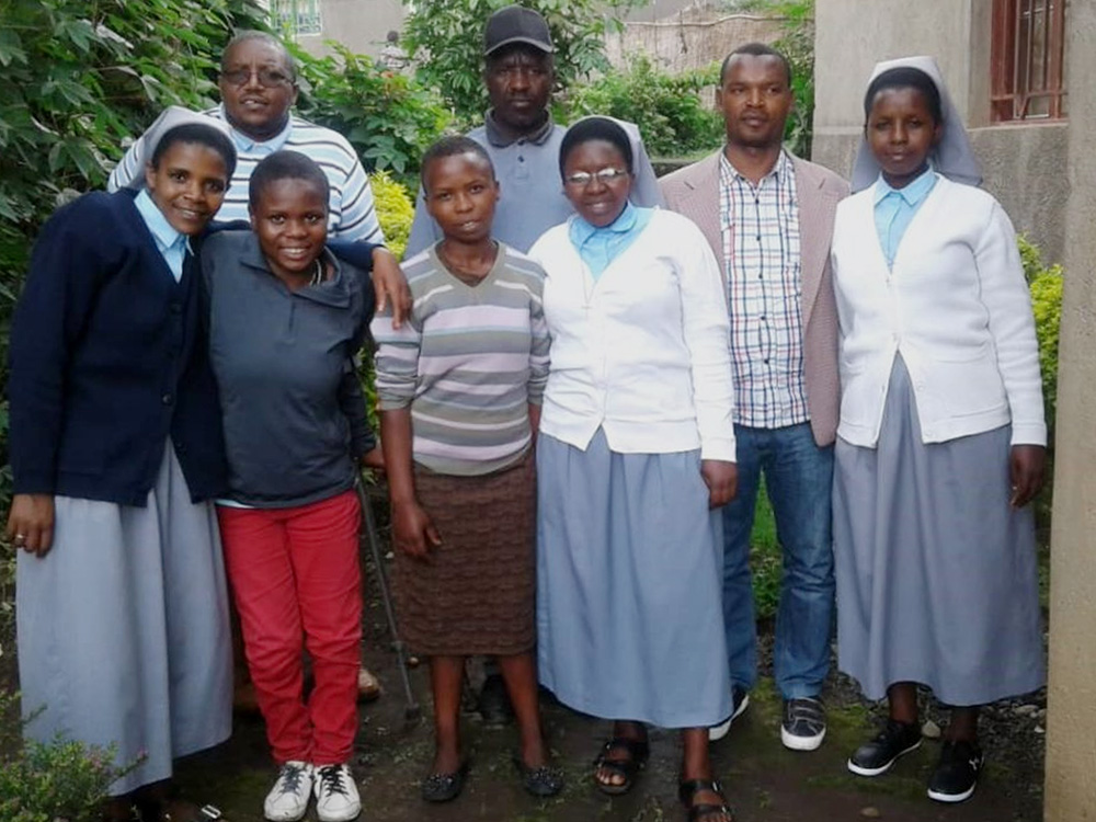 A delegation of sisters visits a family in Musanze, a district in Northern Rwanda. (Aimable Twahirwa)