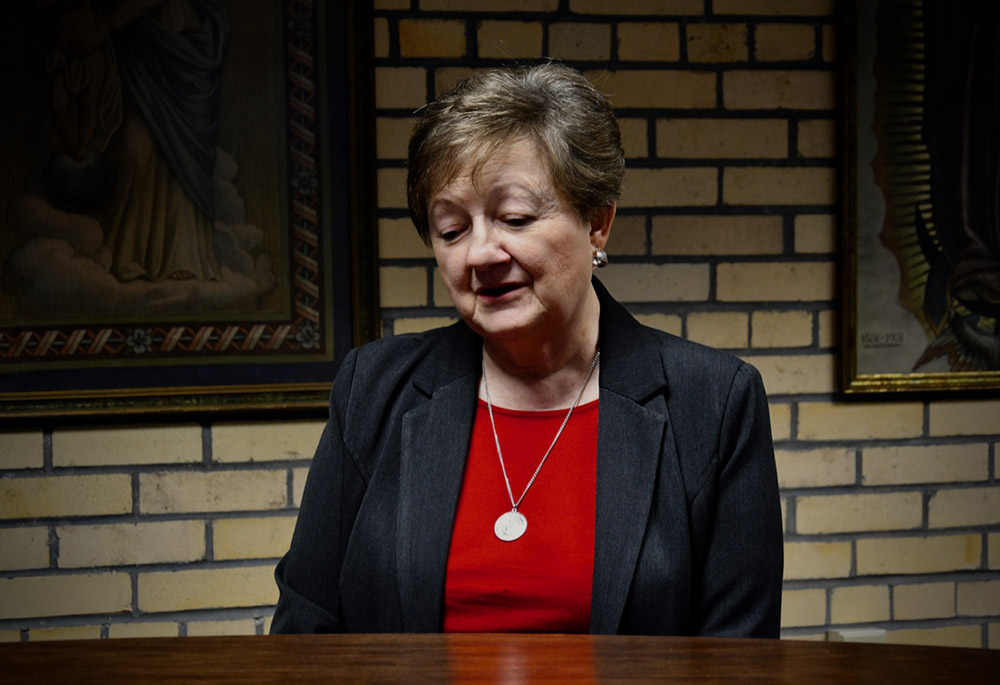 Victory Noll Sisters President Sr. Mary Jo Nelson talks about the process of preparing for completion. The community has held its last Chapter meeting and has asked for a pontifical commissary. (GSR photo/Dan Stockman) Victory Noll Sisters President Sr. Mary Jo Nelson talks about the process of preparing for completion. The community has held its last Chapter meeting and has asked for a pontifical commissary. (GSR photo/Dan Stockman)