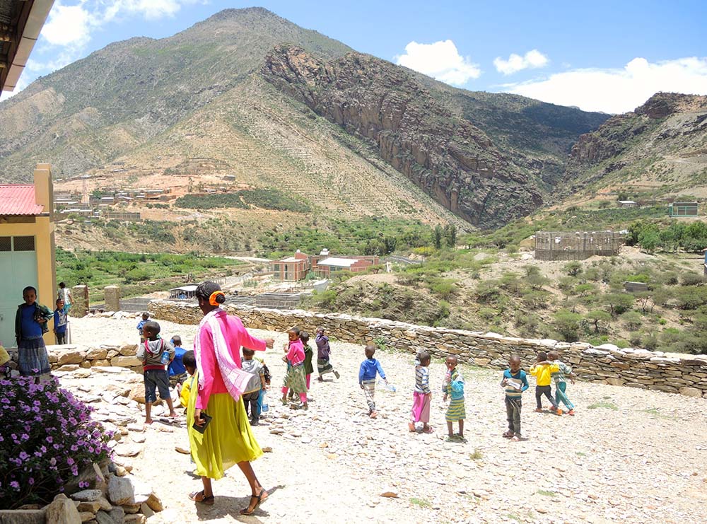 The landscape of Dawhan, Ethiopia, is seen beyond the Catholic kindergarten in 2016. (GSR photo/Melanie Lidman) The landscape of Dawhan, Ethiopia, is seen beyond the Catholic kindergarten in 2016. (GSR photo/Melanie Lidman)