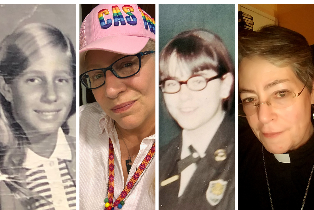 From left: Anne Gleeson at age 12 in 1971; Gleeson in 2019; Cáit Finnegan as a high school student in the 1960s; Finnegan today. Both women spoke to Global Sisters Report about their sexual abuse by a woman religious. (Provided photos)