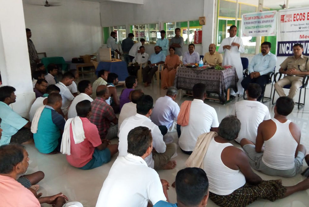 The inaugural session of eye camp for the prisoners (Provided photo)