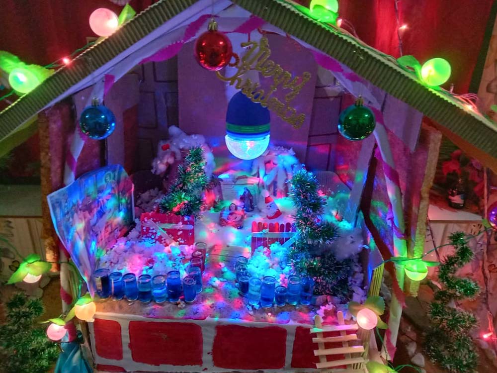 Christmas crib prepared in the generalate of Deen Bandhu Samaj at Jagdalpur in the central Indian state of Chhattisgarh in 2019 (Provided photo)