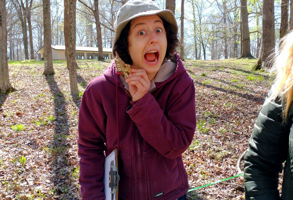 Wicked questions help us learn about the world around us. I used the "wicked question" line of thought to investigate this partial jawbone found during an environmental education training, discovering it was likely a deer. (Courtesy of Katherine Bullock)