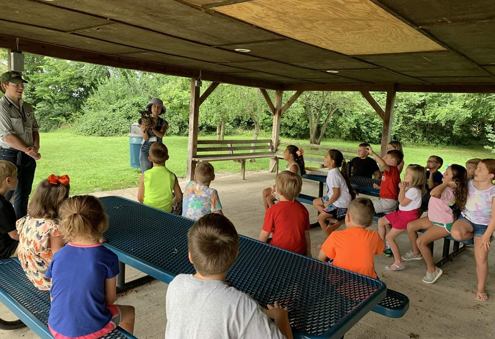 As part of a 2021 summer enrichment program, I taught children from a rural school district about animal interactions in ecosystems. (Courtesy of Jane Rudnick)