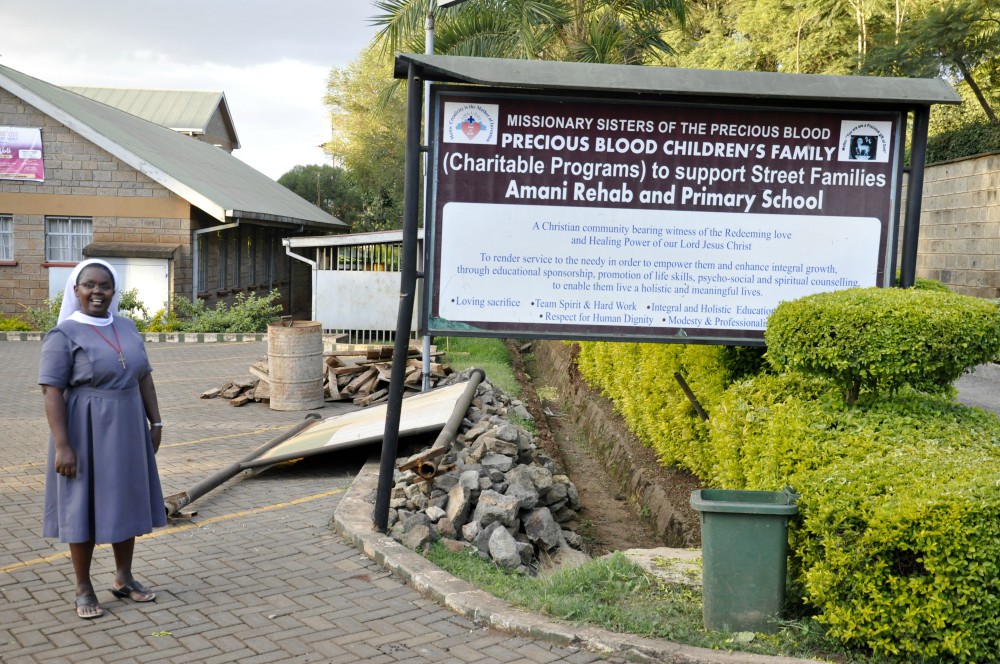 Sr. Ann Grace Njau, a member of the Missionary Sisters of the Precious Blood, is the director of Amani Rehab and Primary School. (Lourine Oluoch)