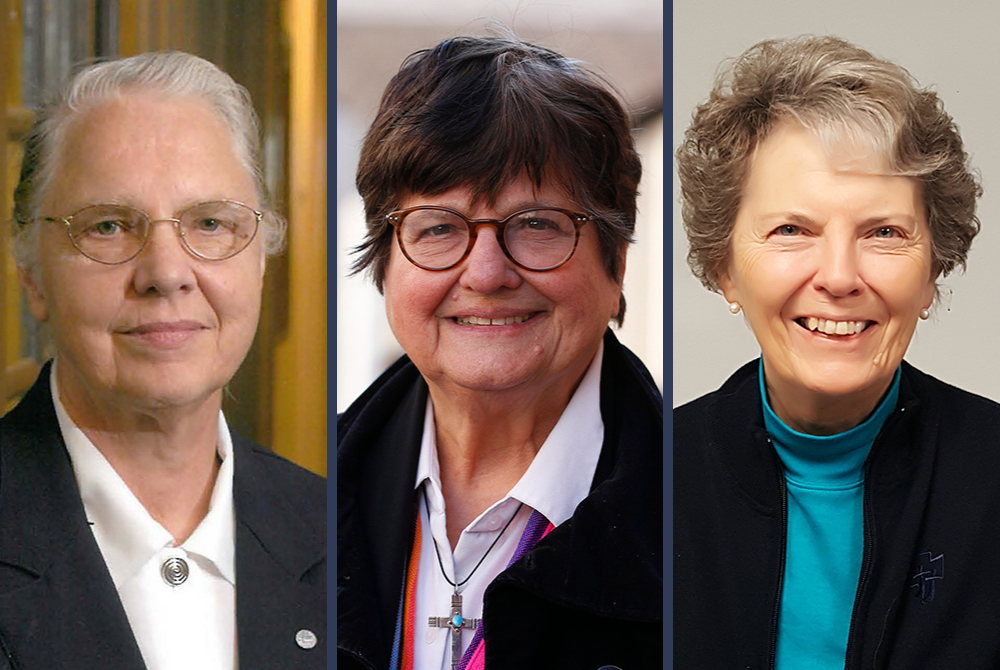 LCWR award recipients The inaugural recipients of LCWR's Lifetime Achievement Awards: from left, Sr. Amata Miller ; Sr. Helen Prejean; and Sr. Joyce Meyer (GSR composite/Photos courtesy of )