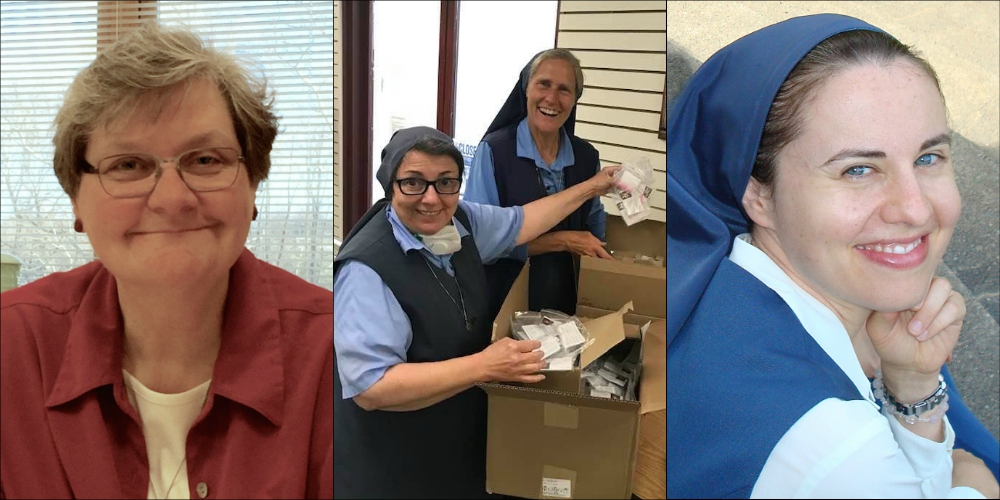 From left: Dominican Sister of Peace Anne Lythgoe (Provided photo); Daughters of St. Paul Srs. Rose Pacatte and Irene Regina Hoernschemeyer (Sr. Lucia Yvonne); Daughter of St. Paul Sr. Tracey Dugas (Provided photo)
