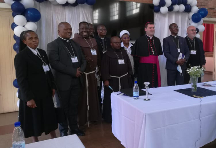 The delegation of presidents and representatives from the six conferences in the Southern African region during the May 14 launch of the Regional Conference of Major Superiors of Southern Africa in Harare, Zimbabwe (Courtesy of Nkhensani Shibambu)