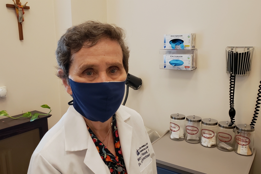 Dominican Sr. Mary Flood in her medical office in Blauvelt, New York. (GSR photo/Chris Herlinger)