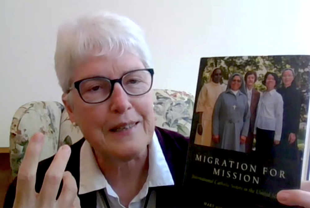 Sr. Mary Johnson, a Sister of Notre Dame de Namur and a professor of sociology and religious studies at Trinity Washington University, speaks during a seminar Nov. 3 during the Religious Formation Conference's 2021 Congress. (GSR screengrab) Sr. Mary Johnson, a Sister of Notre Dame de Namur and a professor of sociology and religious studies at Trinity Washington University, speaks during a seminar Nov. 3 during the Religious Formation Conference's 2021 Congress. (GSR screengrab)