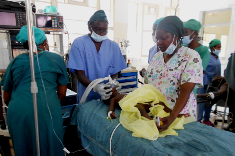 Sr. Mary Margaret Ajiko readies to conduct surgery on a baby at Soroti Regional Referral Hospital. (Gerald Matembu) Sr. Mary Margaret Ajiko readies to conduct surgery on a baby at Soroti Regional Referral Hospital. (Gerald Matembu)
