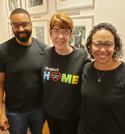 From left: Sylvester Mobley, Mercy Sr. Mary Scullion and Melanie Hidalgo-Britt (GSR photo/Chris Herlinger) From left: Sylvester Mobley, Mercy Sr. Mary Scullion and Melanie Hidalgo-Britt (GSR photo/Chris Herlinger)
