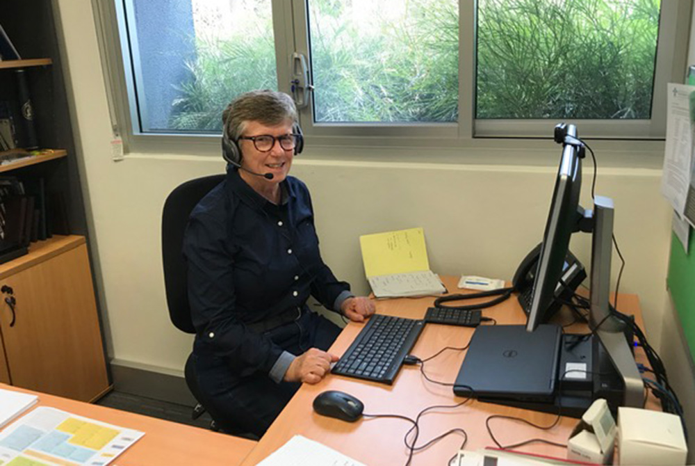 Sr. Maryanne Loughry at the Institute of Sisters of Mercy of Australia and Papua New Guinea offices in Lewisham, a suburb of Sydney, Australia (Courtesy of Sr. Maryanne Loughry)