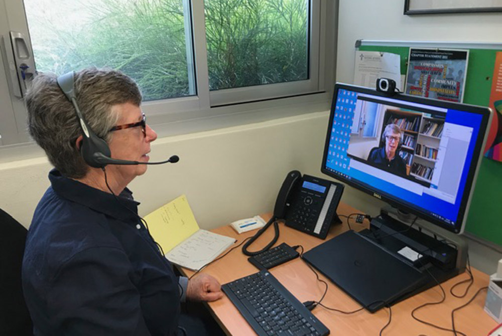 Sr. Maryanne Loughry at the Institute of Sisters of Mercy of Australia and Papua New Guinea offices in Lewisham, a suburb of Sydney, Australia (Courtesy of Sr. Maryanne Loughry)