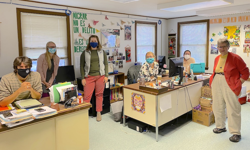 The team at Migrant Farmworkers Assistance Fund in Kansas City, Missouri, cover a 55-mile radius through their variety of services for migrant farmworkers in local orchards. (GSR photo/Soli Salgado)