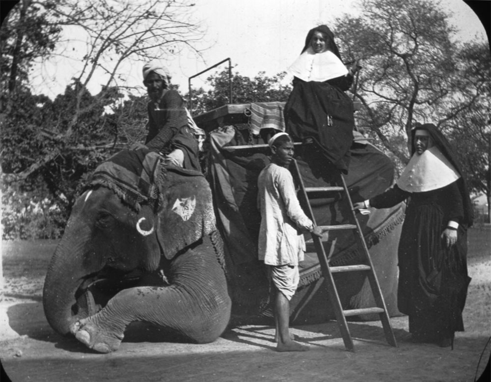 One of Mother Michael Corcoran's constructed images, taken in India during her visitation from 1902 to 1903 (Courtesy of IBVM archives/UCD Digital Library)