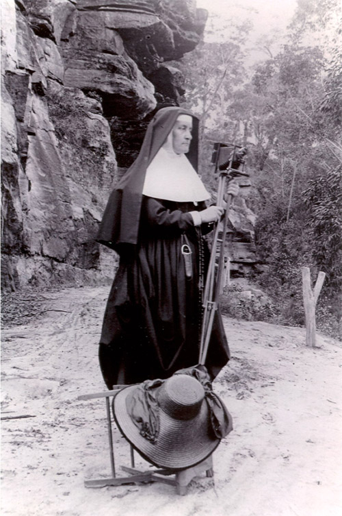 Mother Michael Corcoran of the Institute of the Blessed Virgin Mary with her camera in Australia in 1903 (Courtesy of IBVM archives/UCD Digital Library)