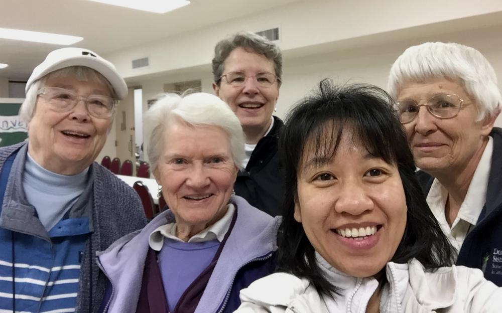 Five Dominican sisters take a break from their ministry to migrants.