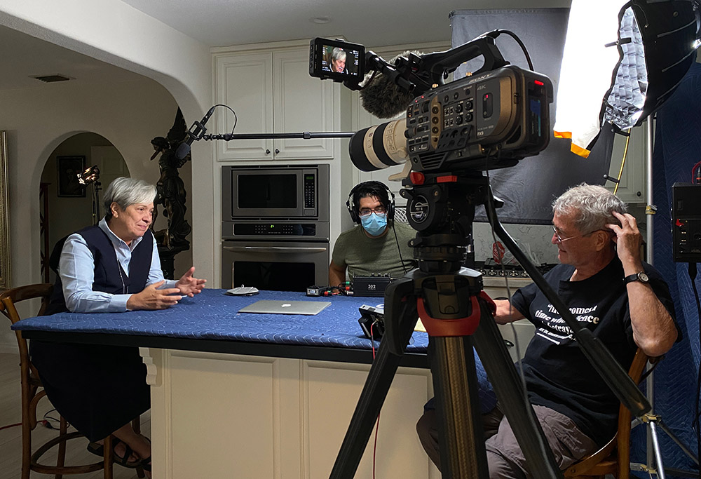 Missionary of Jesus Sr. Norma Pimentel with "Oh Mercy" director Robert Bilheimer, taken before the pandemic (Courtesy of Verónica Gabriela Cárdenas)