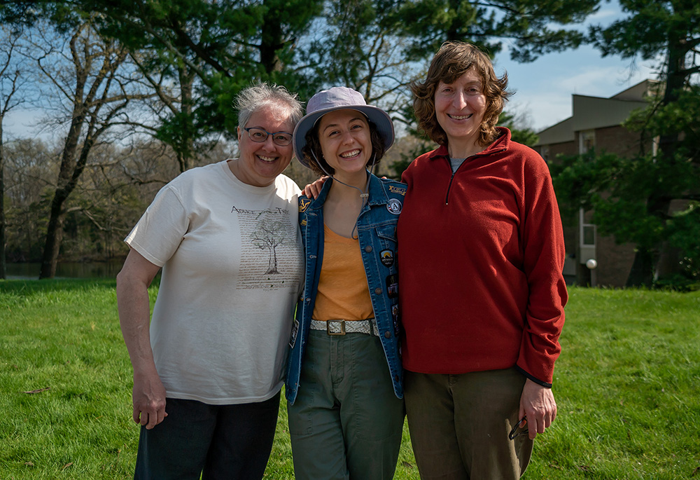 I stand alongside Sr. Kelly O'Mahony, left, of the Sisters of Charity of Nazareth, Kentucky, and Carolyn Cromer, director of ecological sustainability with the Sisters of Charity of Nazareth, two women who have been incredible mentors and friends of mine 