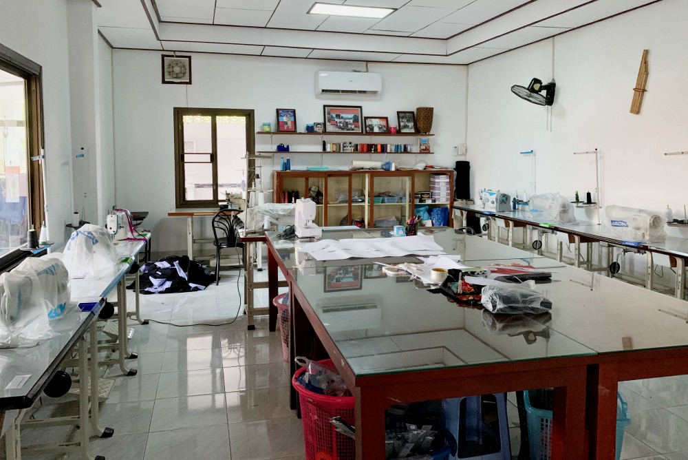 Some of the students work at an onsite sewing program, which generates some money for the Nazareth Center. (Akarath Soukhaphon) Some of the students work at an onsite sewing program, which generates some money for the Nazareth Center. (Akarath Soukhaphon)