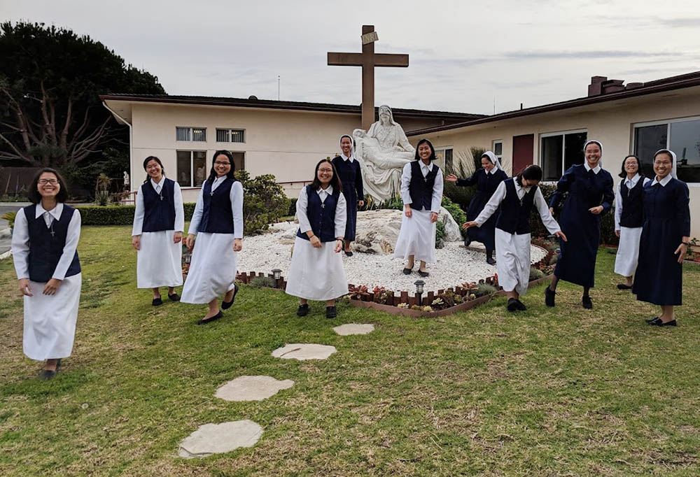 Postulants and novices of the Lovers of the Holy Cross of Los Angeles. A Trinity Washington University/CARA study says that there are more than 4,000 "international sisters" who are currently in the U.S. for formation, studies or ministry.