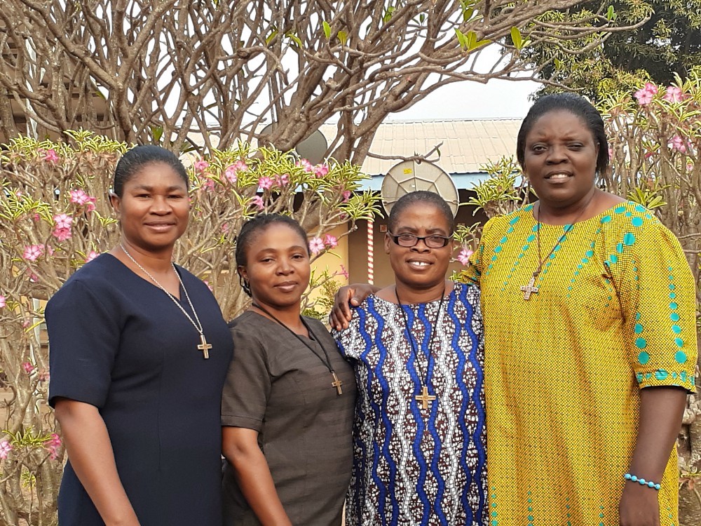 From left: Notre Dame de Namur Sr. Christy Sule, Teresa Anyabuike, Obioma Ezewuzie and Esther Adama show that age is not a barrier to being in leadership. (Provided photo)