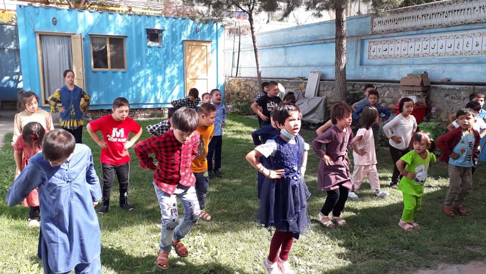 Children engage in activity at Pro Bambini di Kabul, a school for special needs children in Afghanistan. Sr. Theresa Crasta, a Maria Bambina nun from India, was its principal until the Taliban captured Kabul on Aug. 15. (Courtesy of Theresa Crasta)