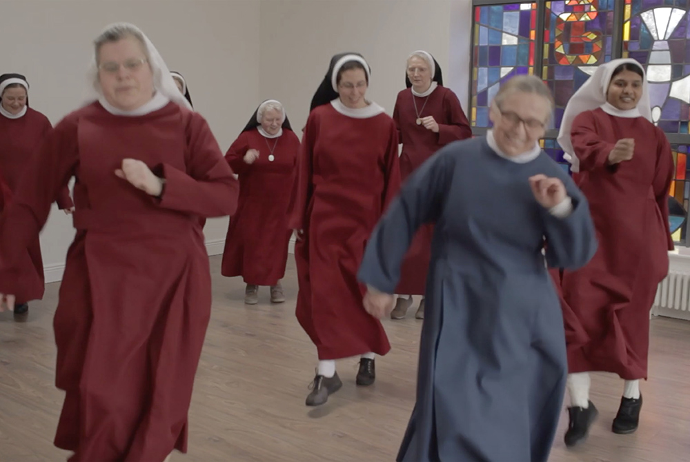 Members of the Redemptoristine Nuns of Dublin take part in the "Jerusalema" dance challenge at the Monastery of St. Alphonsus in north Dublin. (Courtesy of Sr. Lucy Conway)
