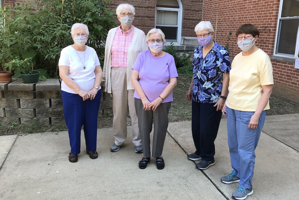 School Sisters of Notre Dame who are involved in criminal justice ministry shared reflections on their experience, including, from left: Srs. Mildred Loddeke, Geraldine Neier, Sharon Rose Terbrock, Carleen Reck and Elaine AuBuchon.