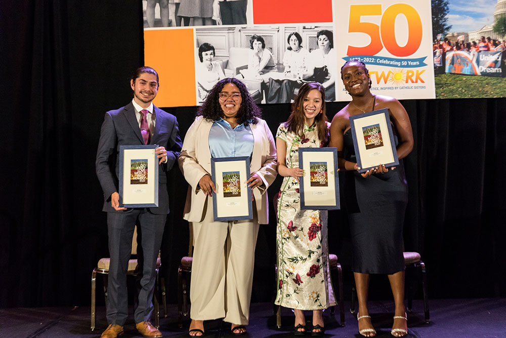 Network awarded the Social Poet Award to, from left, Christian Soenen, Ivonne Ramirez, Jennifer Koo and Taylor McGee at its 50th anniversary gala April 22 in Washington, D.C. (Courtesy of Network/Shedrick Pelt)