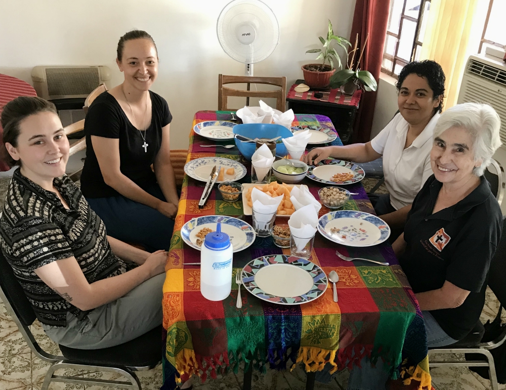 A colorful celebration at our house with Sisters Pina and Engracia and Kino Border Initiative volunteer coordinator Lizzie (Provided photo) A colorful celebration at our house with Sisters Pina and Engracia and Kino Border Initiative volunteer coordinator Lizzie (Provided photo)