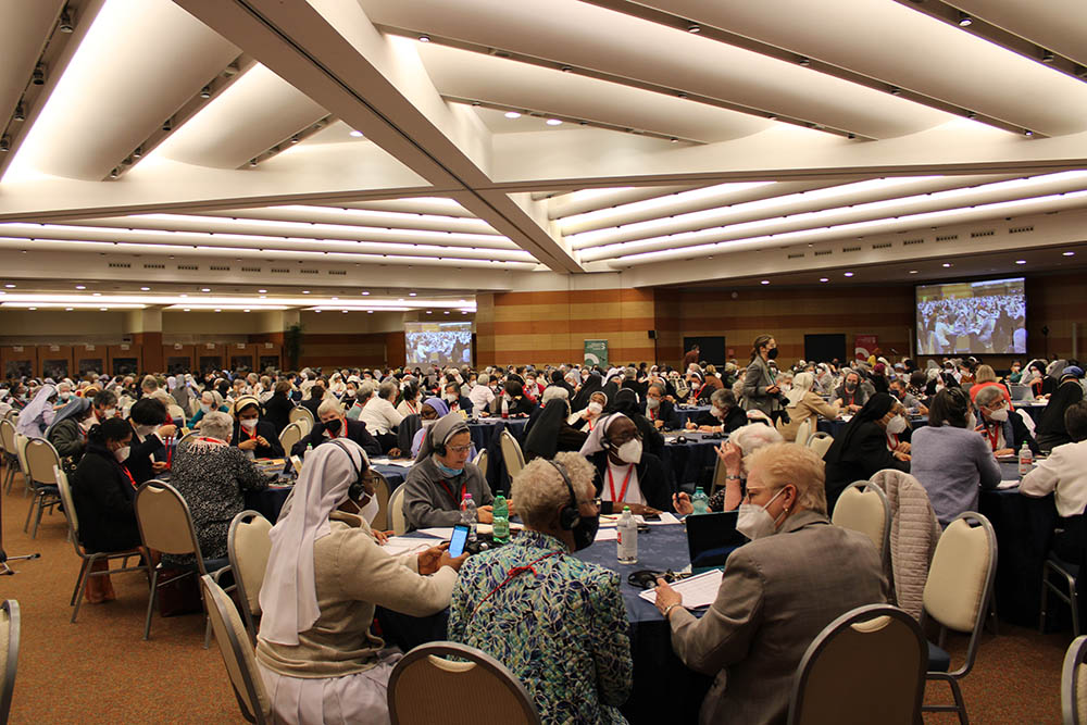 Nearly 520 sisters attended the opening-day session of the International Union of Superiors General's triennial plenary, the organization's first major in-person event since the start of the COVID-19 pandemic.