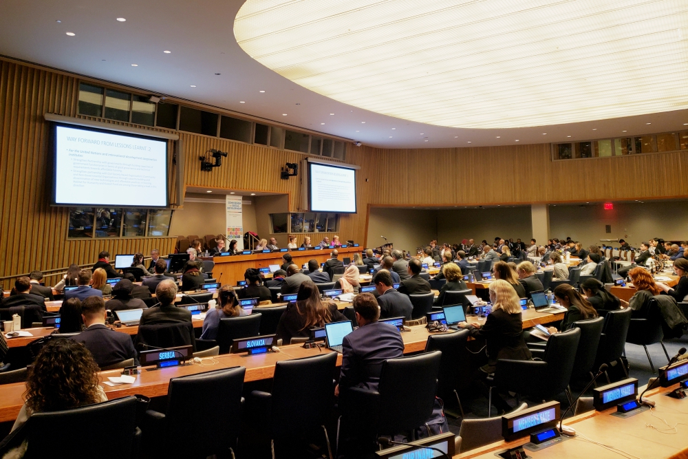 The Feb. 10 opening session of the United Nations' Commission on Social Development meeting on homelessness at the United Nations headquarters in New York City (GSR photo / Chris Herlinger)