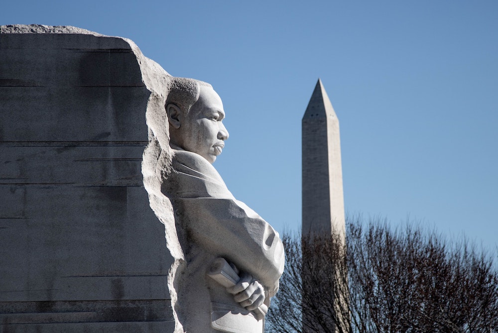 The Martin Luther King, Jr. Memorial in West Potomac Park in Washington, D.C., was dedicated Aug. 28, 2011, the 48th anniversary of the March on Washington for Jobs and Freedom, though the ceremony was postponed until Oct. 16 due to Hurricane Irene. The Martin Luther King, Jr. Memorial in West Potomac Park in Washington, D.C., was dedicated Aug. 28, 2011, the 48th anniversary of the March on Washington for Jobs and Freedom, though the ceremony was postponed until Oct. 16 due to Hurricane Irene.