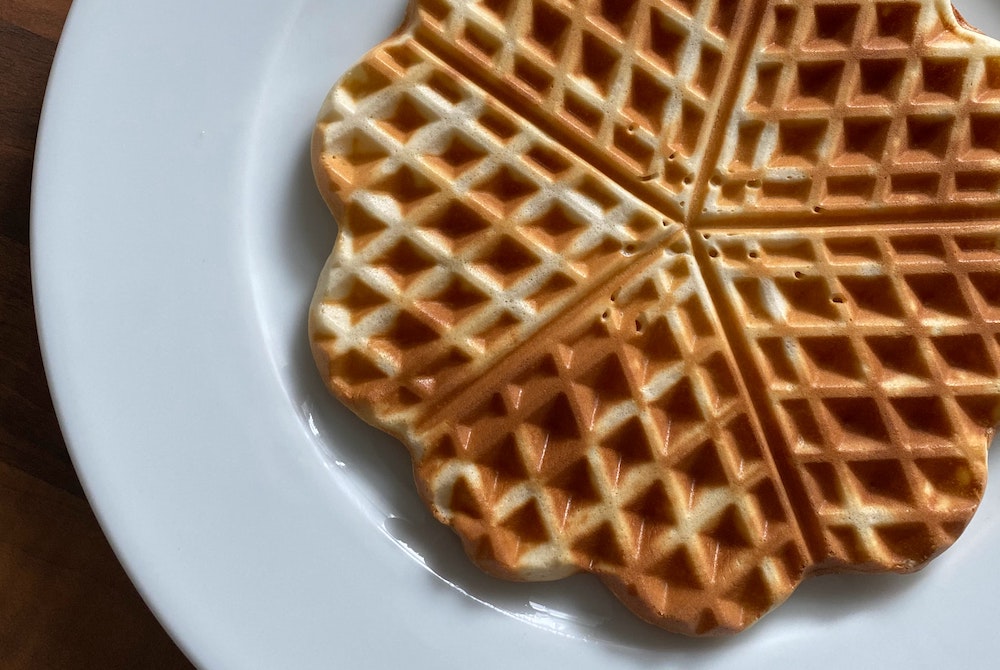 Heart-shaped waffles