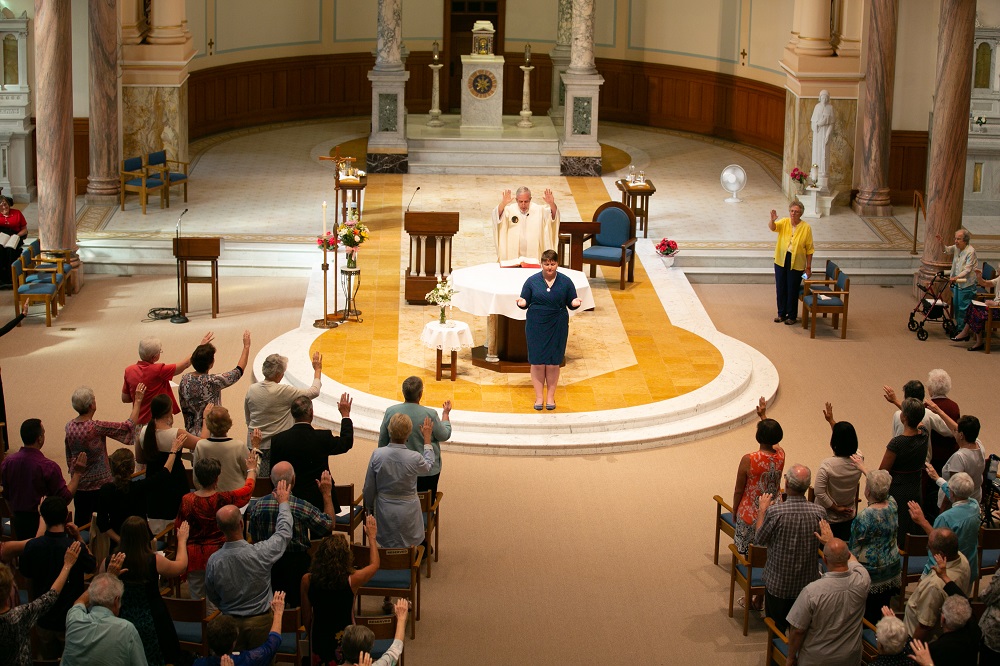 Sr. Whitney Schieltz made her first vows with the Sisters of Charity of Cincinnati on Aug. 24, 2019 (Courtesy of the Sisters of Charity of Cincinnati)