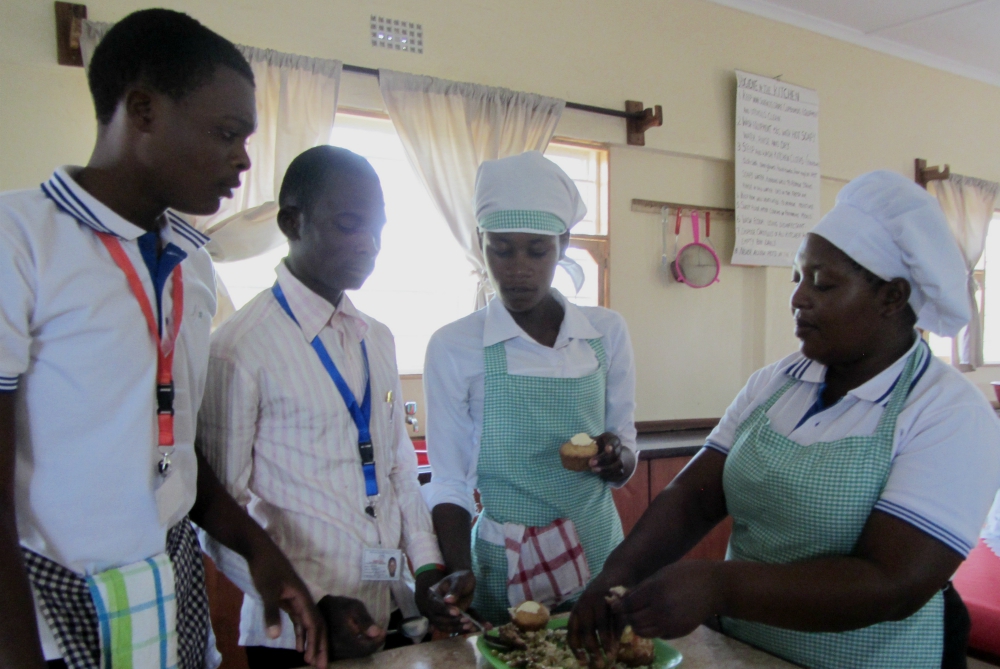 Students at the Missionary Sisters of the Holy Rosary's training school in Chipapa, Zambia, take their national exams in catering in November 2018. (GSR photo / Joyce Meyer)