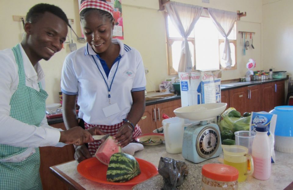 Students at the Missionary Sisters of the Holy Rosary's training school in Chipapa, Zambia, take their national exams in catering in November 2018. (GSR photo / Joyce Meyer)