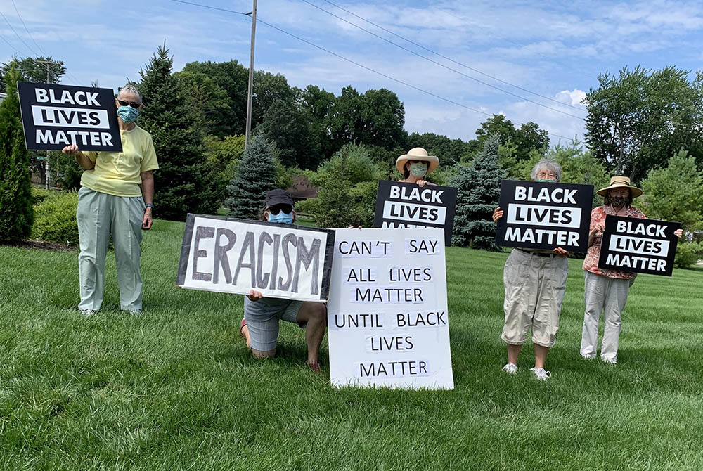 A group of sisters protesting for Black Lives Matter (Courtesy of Sylvania Ohio Franciscans) A group of sisters protesting for Black Lives Matter (Courtesy of Sylvania Ohio Franciscans)