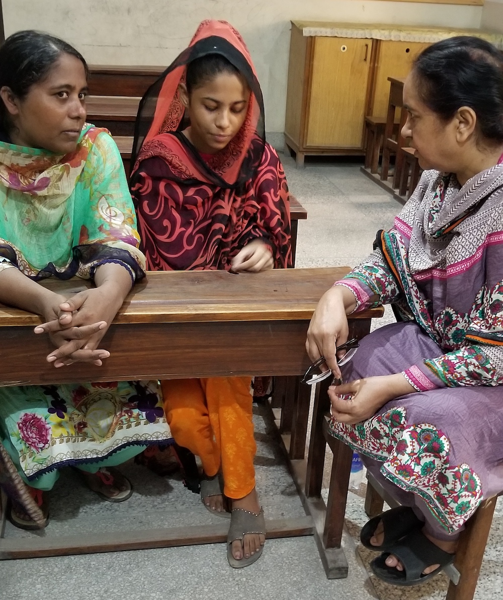 Sr. Nasreen Daniel, right, has worked for the rights of women most of her religious life. (Provided photo)