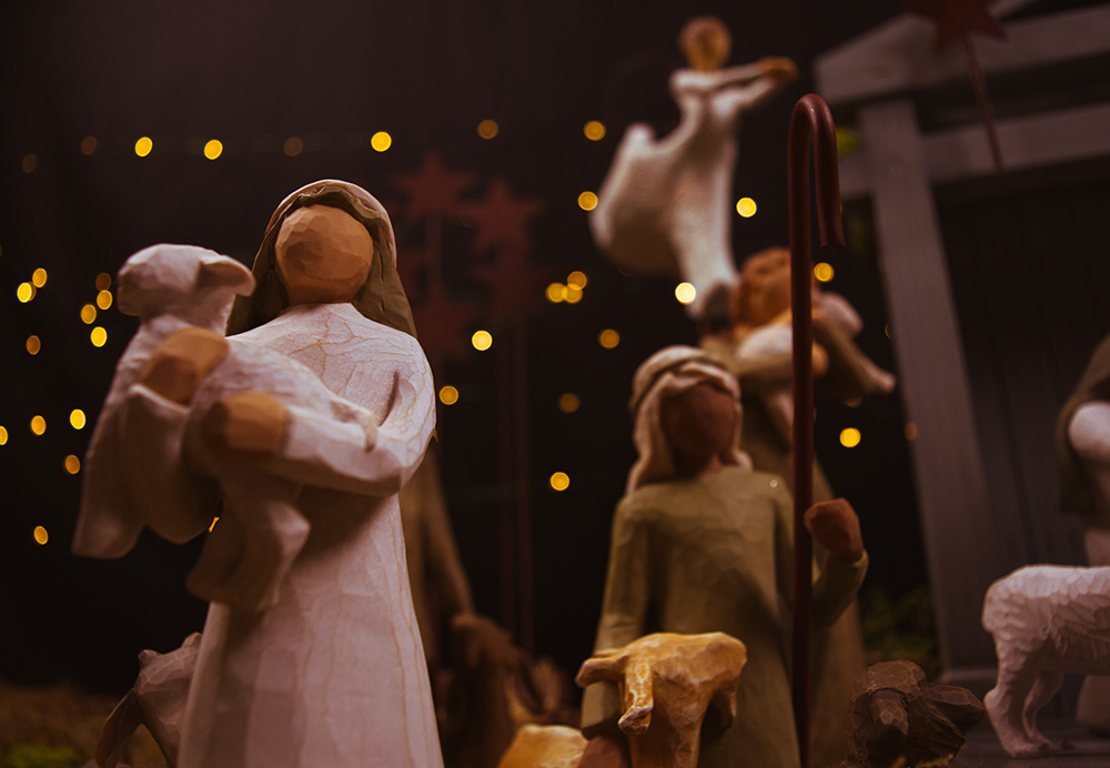 Shepherds in a Nativity scene (Unsplash/Dan Kiefer)