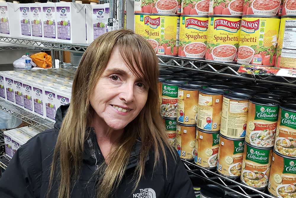 Kellie Phelan is the coordinator of a New York City food pantry that is an initiative of Hour Children, a ministry headed by St. Joseph Sr. Tesa Fitzgerald. (GSR photo/Chris Herlinger) Kellie Phelan is the coordinator of a New York City food pantry that is an initiative of Hour Children, a ministry headed by St. Joseph Sr. Tesa Fitzgerald. (GSR photo/Chris Herlinger)