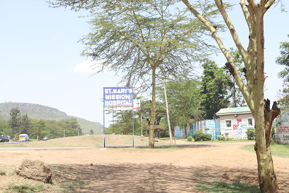 The main entrance to St. Mary's Mission Hospital Elementaita in Gilgil. (GSR photo/Doreen Ajiambo) 