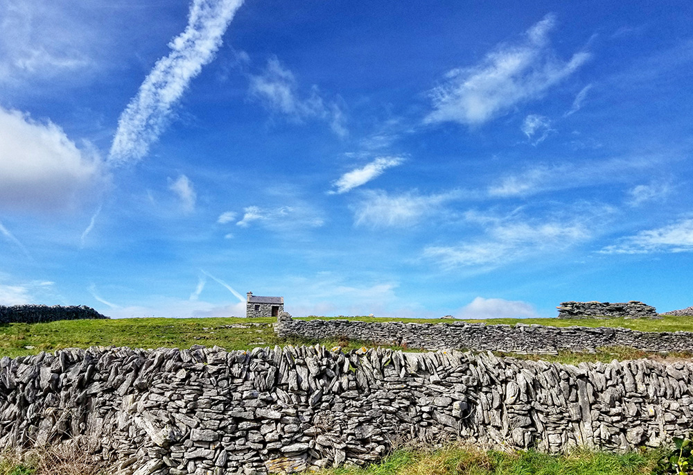 Limestone walls are pictured in a photo taken at the Aran Islands, Ireland (Unsplash/Jessica Knowlden)