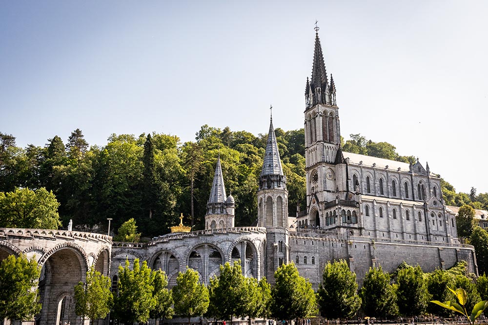 Lourdes is one of the most visited pilgrimage sites in the world. In 2019, the last year before the pandemic, 3.5 million pilgrims came to Lourdes, France.