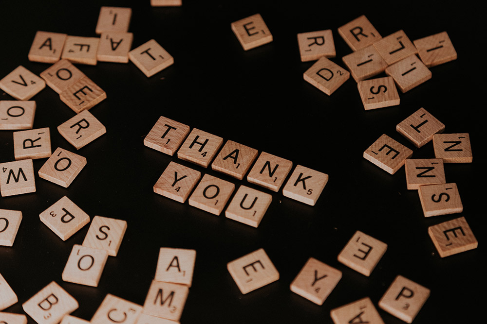 Thank you (Unsplash/Priscilla Du Preez)