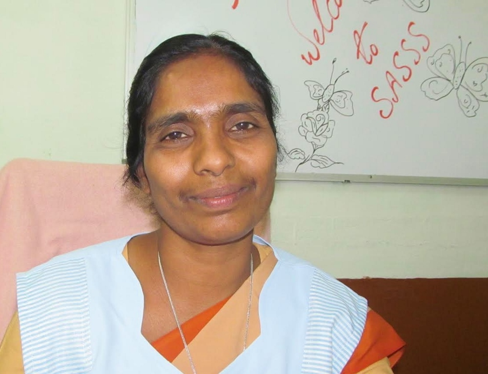 Sr. Julia Thundathil in her office at St. Augustine Social Service Society, Sendhwa, Madhya Pradesh, India. (GSR photo / Saji Thomas)