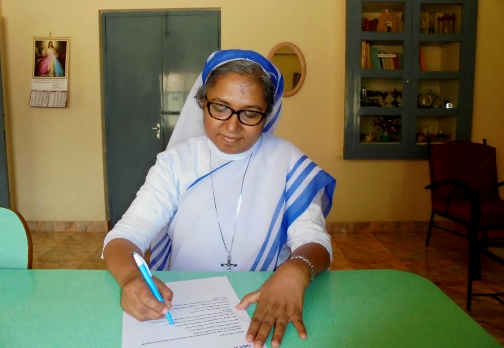 Sr. Licia Puthuparambil at the Sisters of Mary Immaculate convent in Bengaluru, southern India (GSR photo / Philip Mathew)